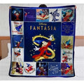 Retro Sorcerer Mickey Fantasia Fleece Blanket, Home Decor, Mickey Throw Blanket, Magic Kingdom Cute Gift For Christmas