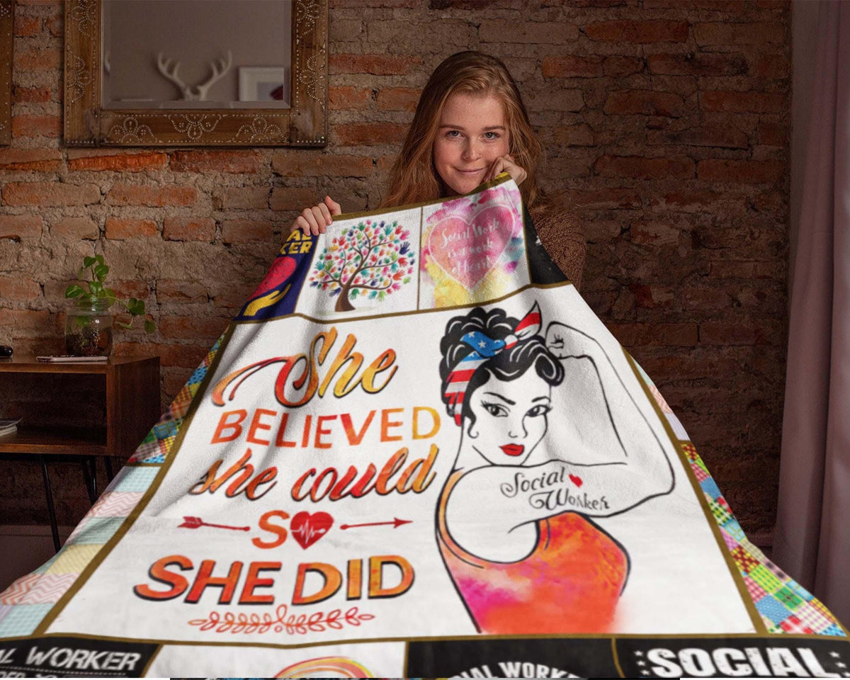 Strong Woman Social Worker Blanket, Social Work Blanket, Social Services Blanket, Worker Social Blanket, Caring Blanket, Healthcare Blanket