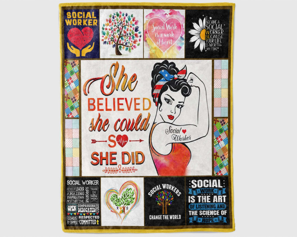 Strong Woman Social Worker Blanket, Social Work Blanket, Social Services Blanket, Worker Social Blanket, Caring Blanket, Healthcare Blanket