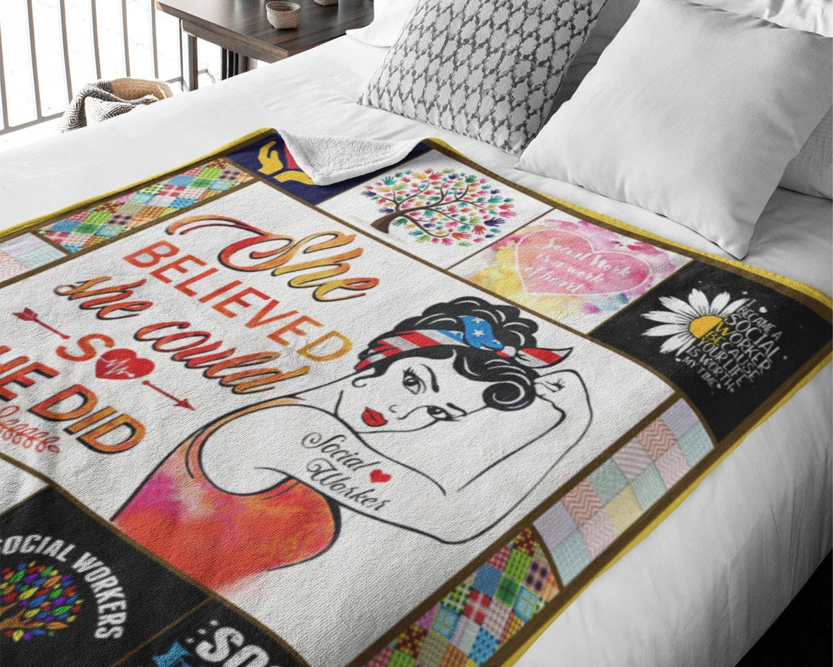 Strong Woman Social Worker Blanket, Social Work Blanket, Social Services Blanket, Worker Social Blanket, Caring Blanket, Healthcare Blanket