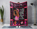 Black Breast Cancer Warrior Blanket, Breast Cancer Awareness Blanket, Cancer Fighter Blanket, Pink Ribbon Blanket, Cancer Support Blanket