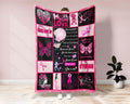Breast Cancer Awareness Blanket, Breast Cancer Warrior Blanket, Breast Cancer Support Blanket, Pink Ribbon Blanket, Cancer Fighter Blanket