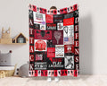 Lacrosse Blanket, Lacrosse Fleece Sherpa Blanket, Lax Blanket, Lacrosse Player Blanket, Lacrosse Lover Blanket, Lacrosse Girl Christmas Gift