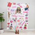 Custom Girls Blanket, In My Era/Version Blanket for Toddler Girls , Christmas Gift To Niece, Personalized Girl Blanket Concert Fan Throw