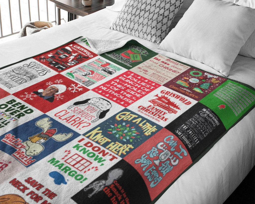 Christmas Vacation Blanket, Family Christmas Blanket, Funny Holiday Blanket, Christmas Movie Watching Blanket, Gift for Movie Lovers