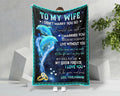 To My Wife Blanket, Couple Dolphin Blanket, Letter To Wife Blanket, Love Letter Blanket, Wife Blanket From Husband, Wife Birthday Gifts