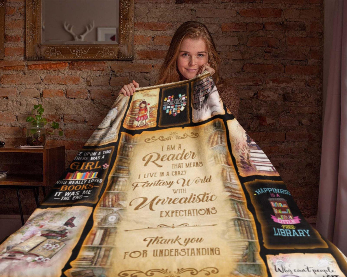 Reader Blanket, Bookaholic Blanket, Reading Girl Blanket, Bookshelf Blanket, Book Lover Blanket, Bookworm Blanket, Librarian Blanket