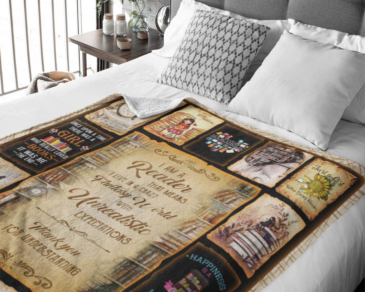 Reader Blanket, Bookaholic Blanket, Reading Girl Blanket, Bookshelf Blanket, Book Lover Blanket, Bookworm Blanket, Librarian Blanket