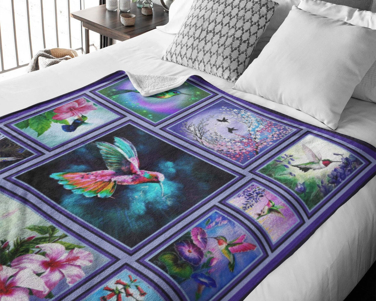 Hummingbird Blanket, Bird Blanket, Memorial Blanket, Heaven Blanket, I Am Always With You, Loss Of Loved One Blanket, Remembrance Blanket