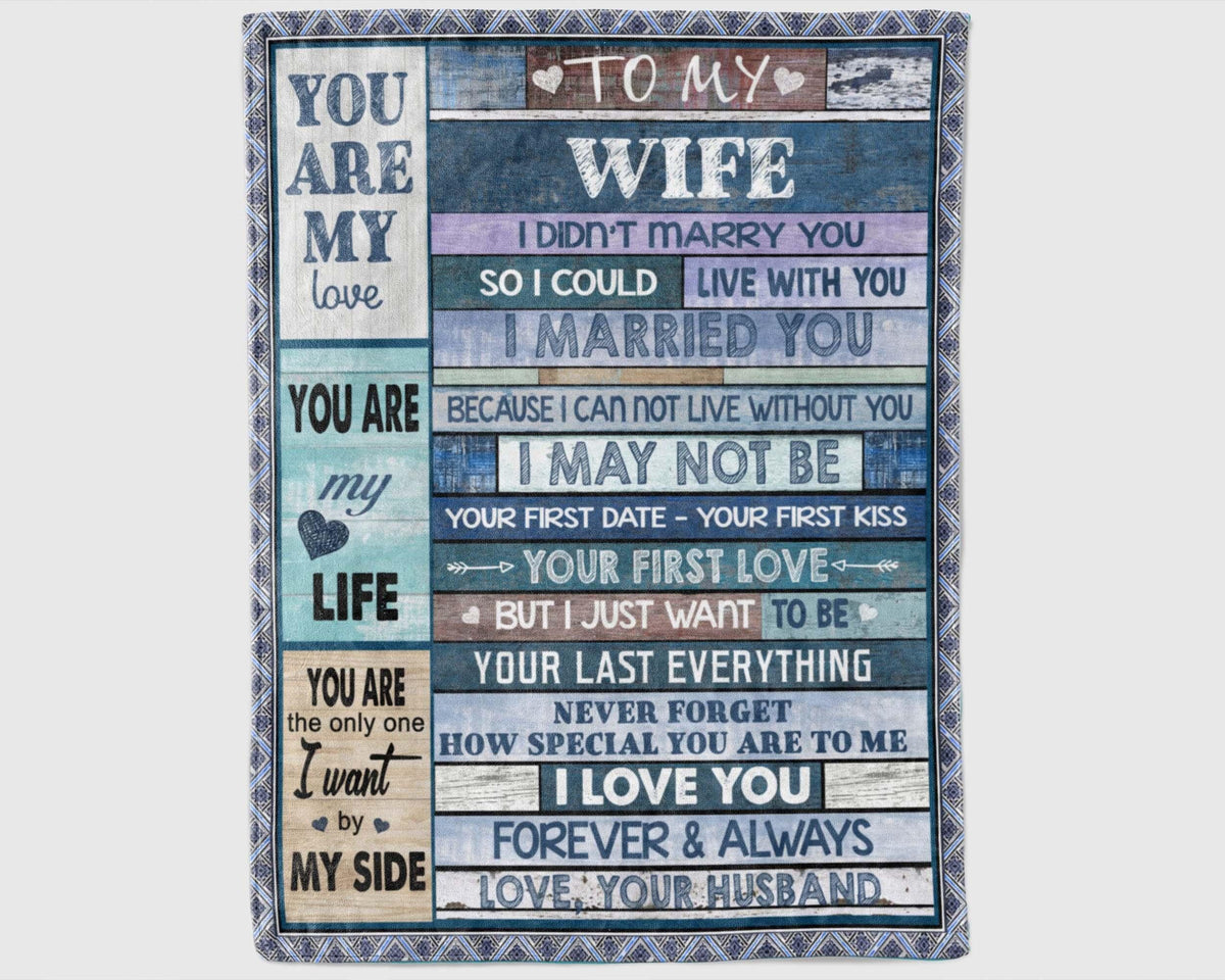 To My Wife Blanket, Love Letter Fleece Sherpa Blanket, Letter To Wife Blanket, Wife Blanket From Husband, Wife Birthday Gift, Christmas Gift