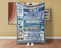 To My Wife Blanket, Love Letter Fleece Sherpa Blanket, Letter To Wife Blanket, Wife Blanket From Husband, Wife Birthday Gift, Christmas Gift