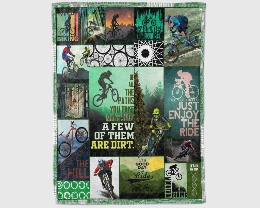 Cycling Blanket, Biking Blanket, Road Bike Blanket, Bike Fleece Sherpa Blanket, Cycle Blanket, Bicycle Blanket, Sport Blanket, Gift for Him
