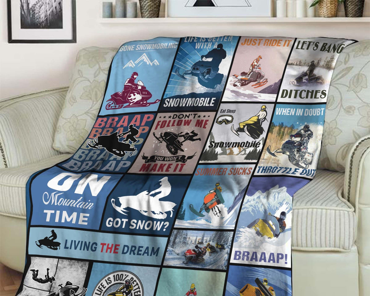 Snowmobiling Blanket, Snowmobile Blanket, Snowmobiling Life Blanket, Motorcross Blanket, Skiing Blanket, Winter Sport Blanket