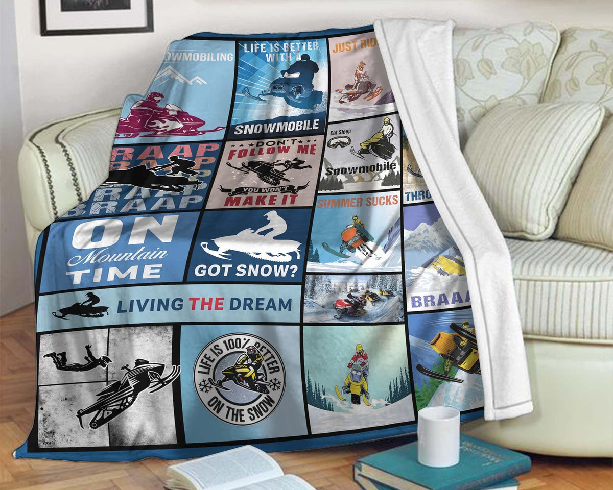Snowmobiling Blanket, Snowmobile Blanket, Snowmobiling Life Blanket, Motorcross Blanket, Skiing Blanket, Winter Sport Blanket