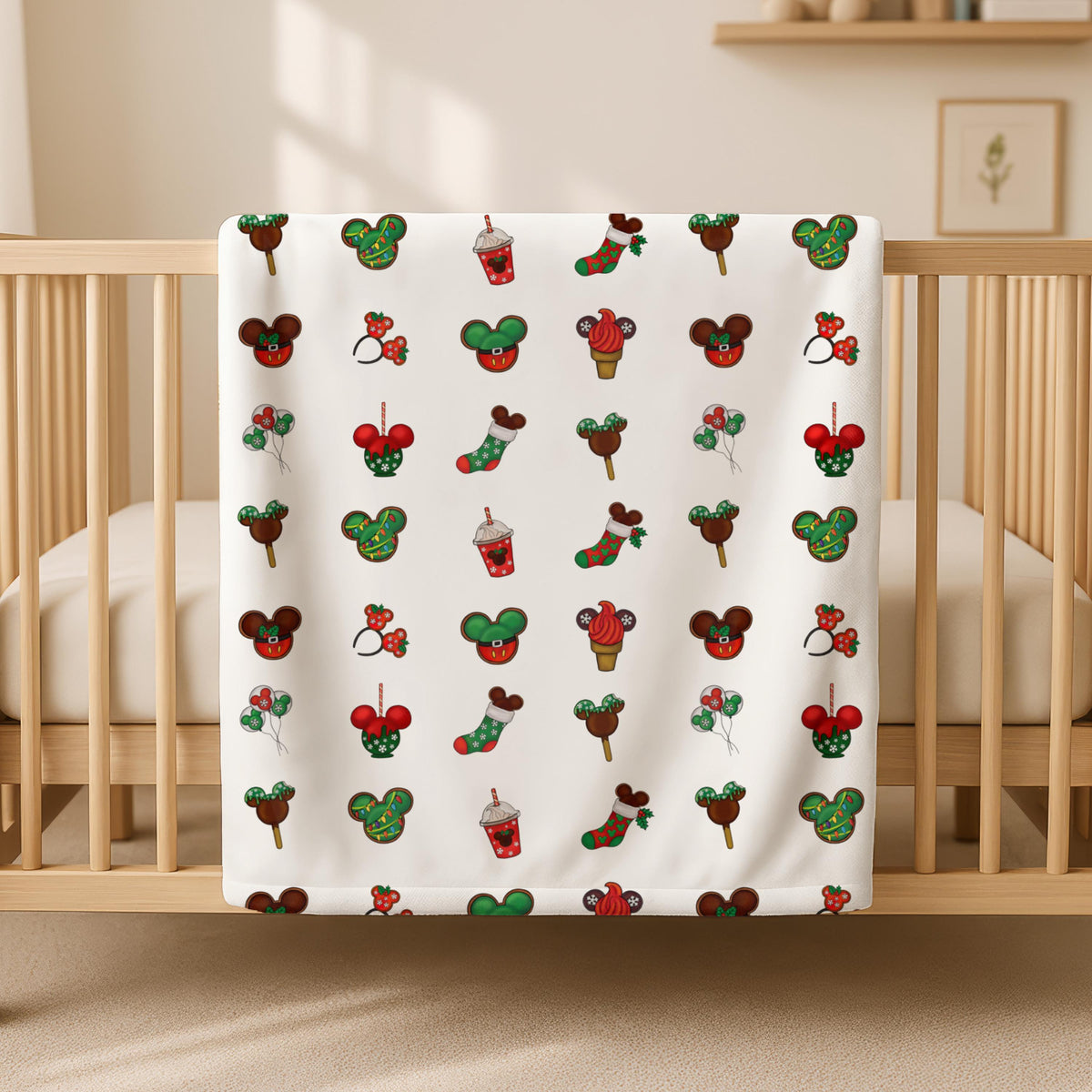 Disney Christmas Snacks Blanket, Food Mickey Blanket, Minnie Blanket, Holiday Fleece Blanket, Disney Home Decor, Mickey Blanket, Kid Gift