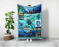 Scuba Diving Blanket, Scuba Diver Blanket, Diving Fleece Sherpa Blanket, Dive Blanket, Snorkeling Blanket, Ocean Sport Blanket, Sport Gifts