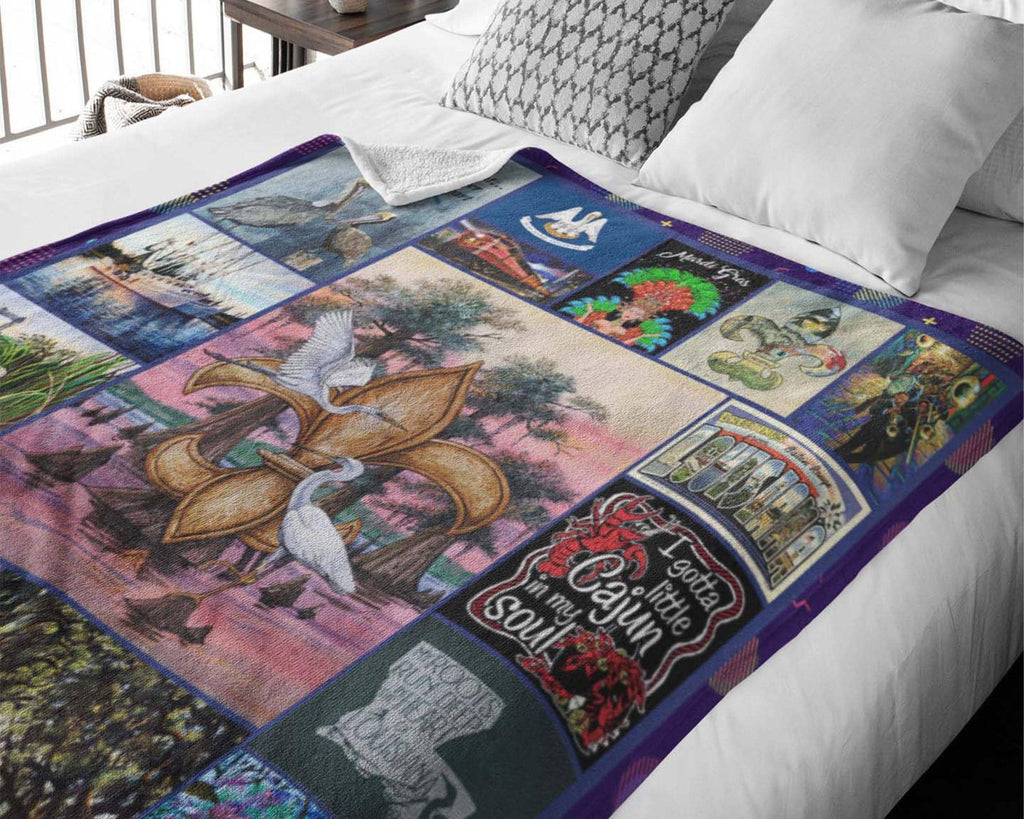 Louisiana State Blanket, LA State Blanket, Culture Blanket, Adventure Blanket, Traveler Blanket, Nature Lover Blanket, Christmas Blanket