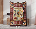 Vintage Rooster Blanket, Chicken Blanket, Farm Animal Blanket, Farmer Blanket, Farming Blanket, Farmer Dad Blanket, Farm Lover Blanket