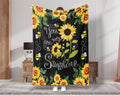 You Are My Sunshine Blanket, Sunflower Fleece Sherpa Blanket, Sunflower Daughter Blanket, Sunflower Mom Blanket, Daughter Birthday Gift