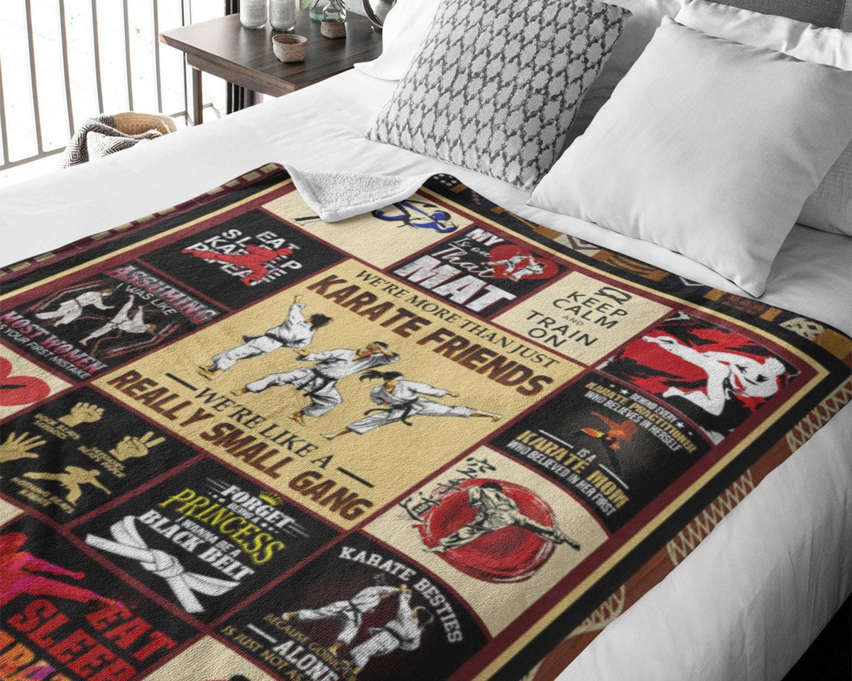 Karate Friends Blanket, Japanese Martial Blanket, Karate Lover Gift, Karate Life Blanket, Martial Lover Gift, Japanese Martial Blanket Gifts
