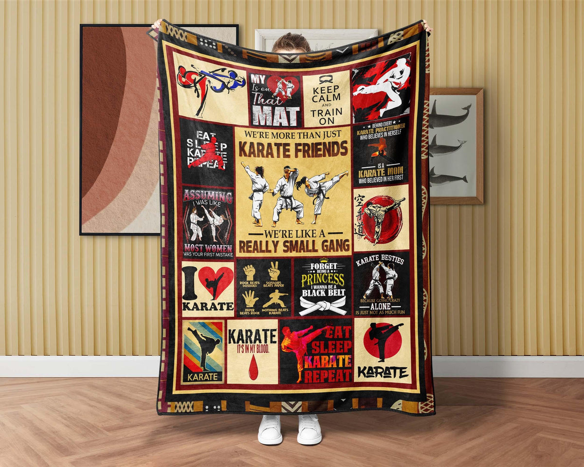 Karate Friends Blanket, Japanese Martial Blanket, Karate Lover Gift, Karate Life Blanket, Martial Lover Gift, Japanese Martial Blanket Gifts
