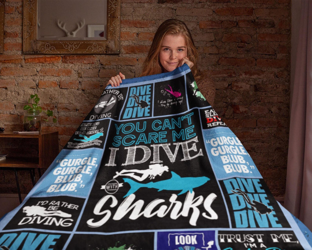 Diving Blanket, Diver Blanket, Scuba Diving Blanket, Scuba Diver Blanket, Dive Blanket, Snorkeling Blanket, Ocean Sport Blanket, Ocean Gifts