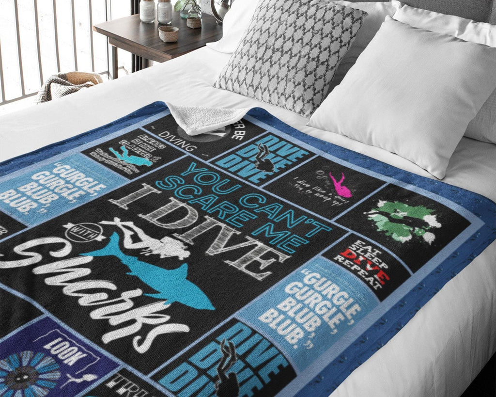Diving Blanket, Diver Blanket, Scuba Diving Blanket, Scuba Diver Blanket, Dive Blanket, Snorkeling Blanket, Ocean Sport Blanket, Ocean Gifts