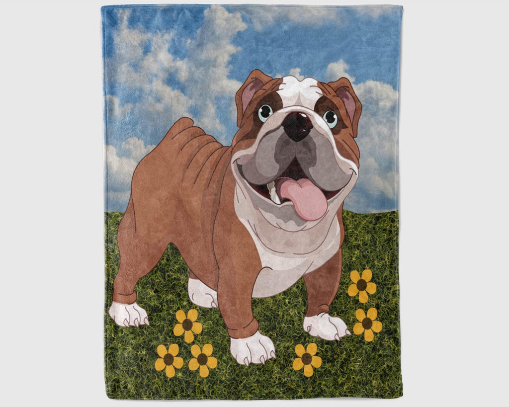 Cute Bulldog Blanket, Bulldog Lover Blanket, Bulldog Mom Blanket, Dog Mom Blanket, Dog Lover Blanket, Dog Owner Blanket, Bulldog Lover Gift