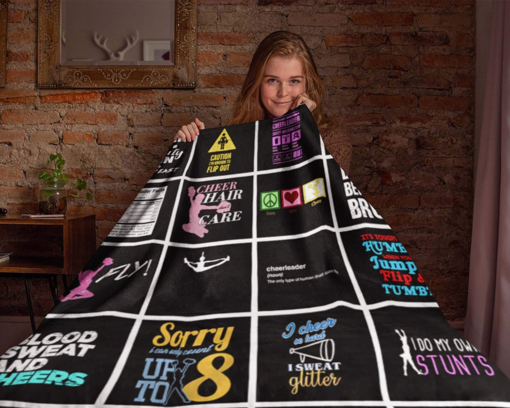 Cheerleading Blanket, Cheerleader Blanket, Cheerleading Girl Blanket, Cheerleading Team Gift, Cheerleading Mom Blanket, Cheer Coach Gift