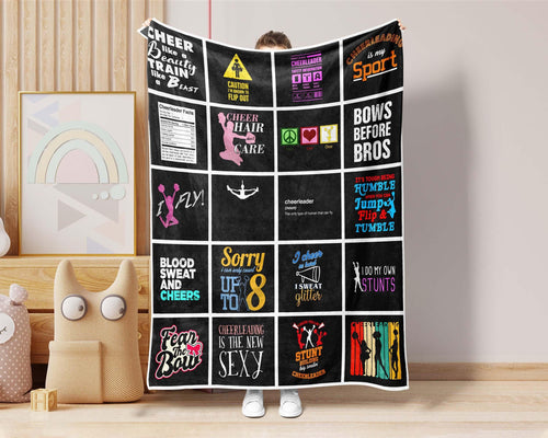 Cheerleading Blanket, Cheerleader Blanket, Cheerleading Girl Blanket, Cheerleading Team Gift, Cheerleading Mom Blanket, Cheer Coach Gift
