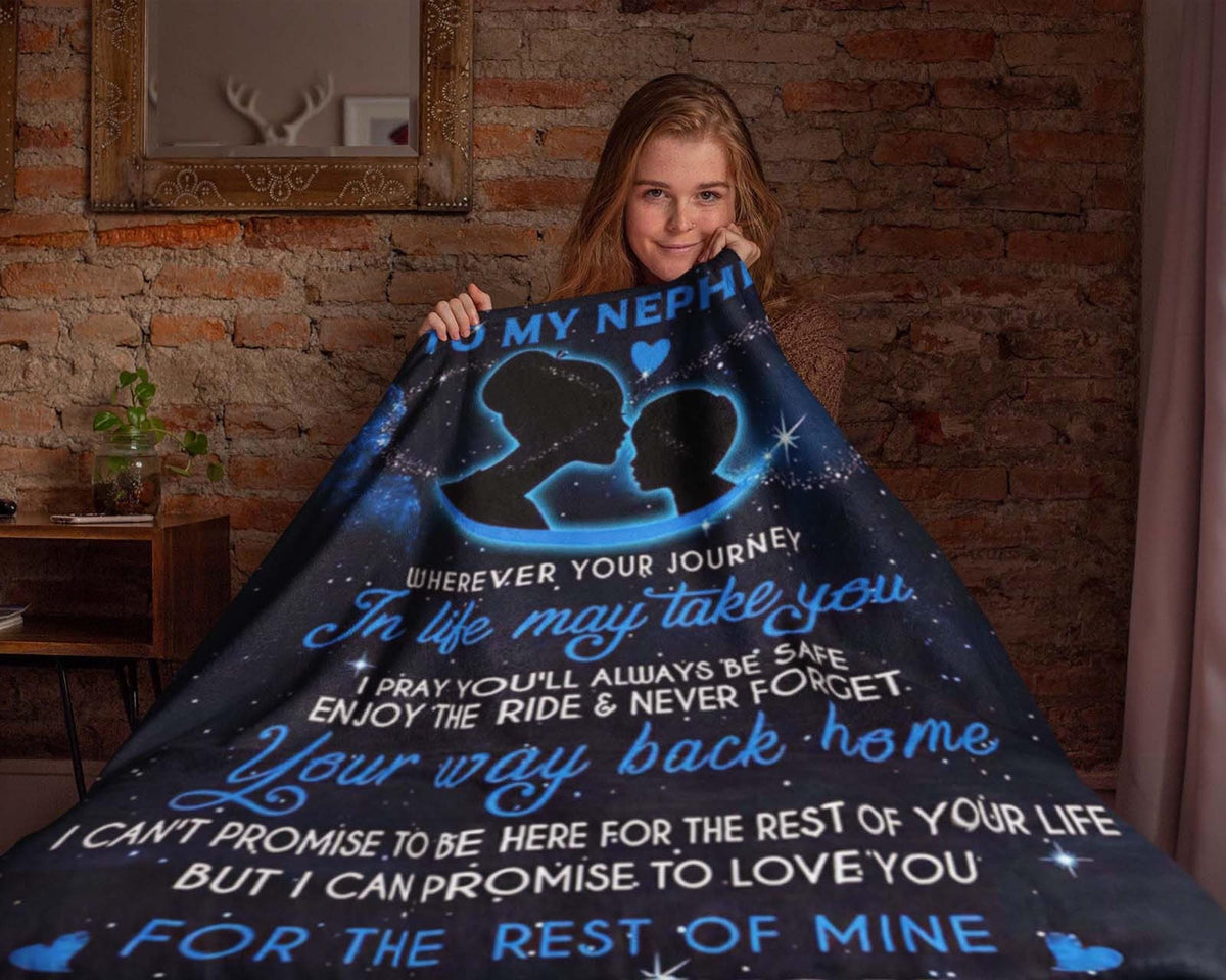 To My Nephew Blanket, Nephew Fleece Sherpa Blanket, Nephew Blanket From Aunt, Nephew Aunt Blanket, Nephew Birthday Gift, Nephew Aunt Gift