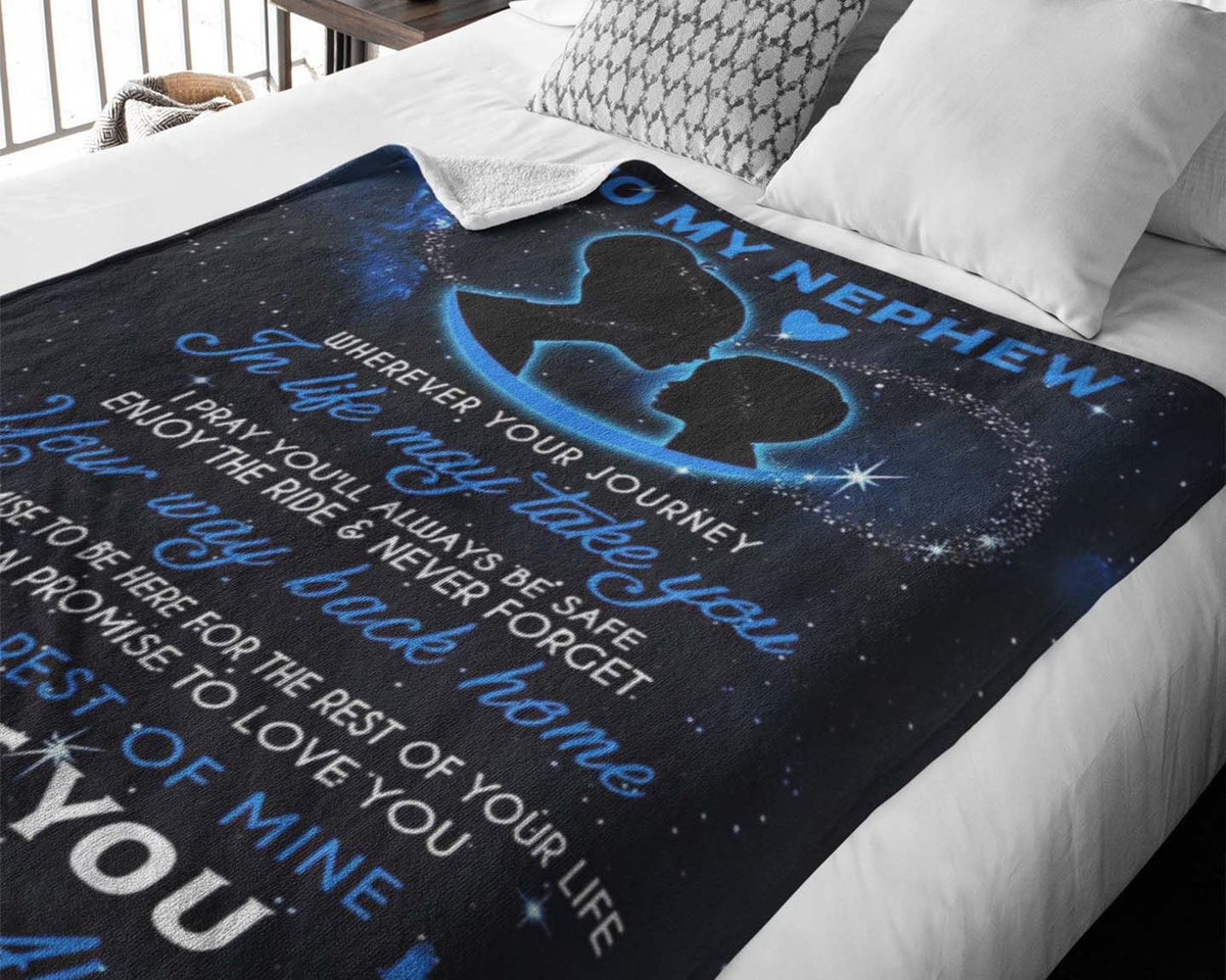 To My Nephew Blanket, Nephew Fleece Sherpa Blanket, Nephew Blanket From Aunt, Nephew Aunt Blanket, Nephew Birthday Gift, Nephew Aunt Gift