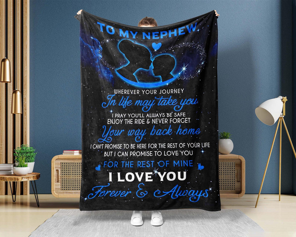 To My Nephew Blanket, Nephew Fleece Sherpa Blanket, Nephew Blanket From Aunt, Nephew Aunt Blanket, Nephew Birthday Gift, Nephew Aunt Gift