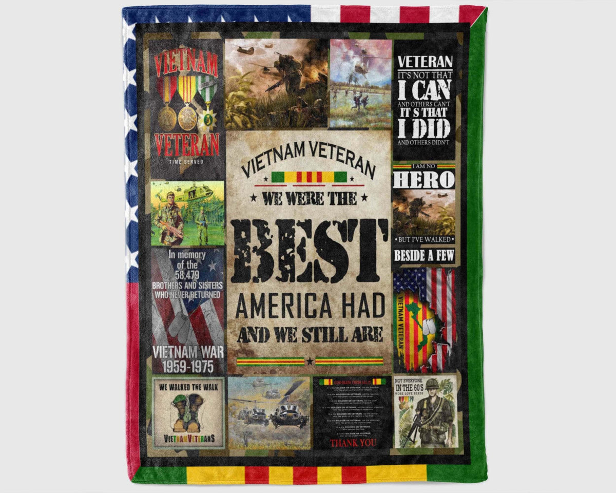 Vietnam Veteran Blanket, US Veteran Blanket, US Army Blanket, Military Blanket, Retired Veteran Blanket, Soldier Blanket, Retired Blanket