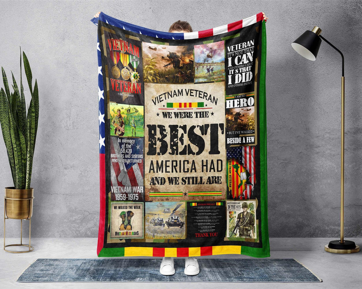 Vietnam Veteran Blanket, US Veteran Blanket, US Army Blanket, Military Blanket, Retired Veteran Blanket, Soldier Blanket, Retired Blanket
