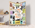 Funny Cat Blanket, Cute Cat Blanket, Cat Mom Blanket, Love Cat Blanket, Cat Fleece Sherpa Blanket, Cat Lover Blanket, Cat Owner Blanket