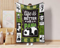 Life Is Better With A Panda Blanket, Cute Panda Fleece Sherpa Blanket, Panda Lover Blanket, Pandastic Blanket, Baby Girl Christmas Blanket