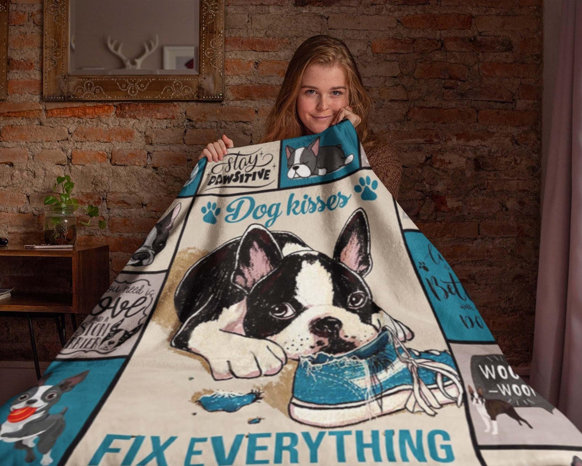 Boston Terrier Lover Blanket, Boston Terrier Dog Mom Blanket, Dog Lover Blanket, Dog Owner Blanket, Boston Terrier Mom Gift, Dog Mom Blanket