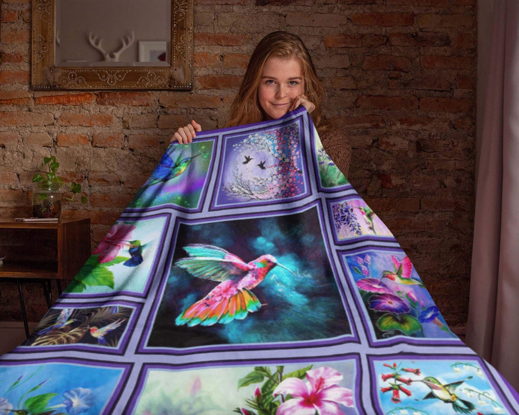 Hummingbird Blanket, Bird Blanket, Memorial Blanket, Heaven Blanket, I Am Always With You, Loss Of Loved One Blanket, Remembrance Blanket