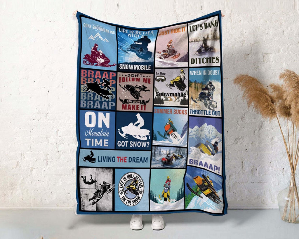 Snowmobiling Blanket, Snowmobile Blanket, Snowmobiling Life Blanket, Motorcross Blanket, Skiing Blanket, Winter Sport Blanket