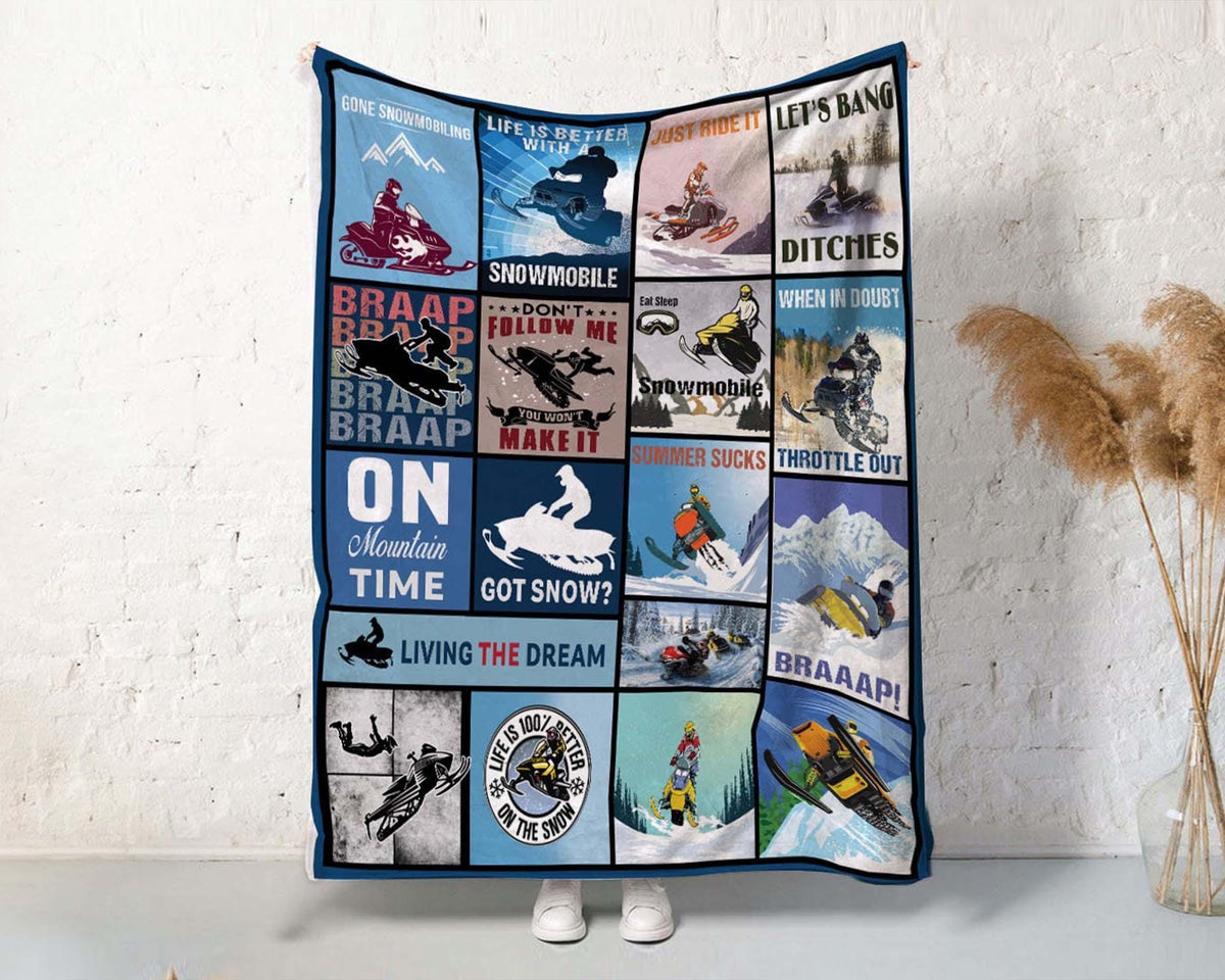 Snowmobiling Blanket, Snowmobile Blanket, Snowmobiling Life Blanket, Motorcross Blanket, Skiing Blanket, Winter Sport Blanket