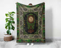 Tree Of Life Blanket, Green Celtic Blanket, Viking Blanket, Scottish Blanket, Irish Blanket, Shamrock Blanket, Scandinavian Blanket