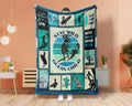 Surfing Girl Blanket, Stay Wild Ocean Child Blanket, Surfing Fleece Sherpa Blanket, Surfer Gift, Surf Blanket, Ocean Sport Blanket