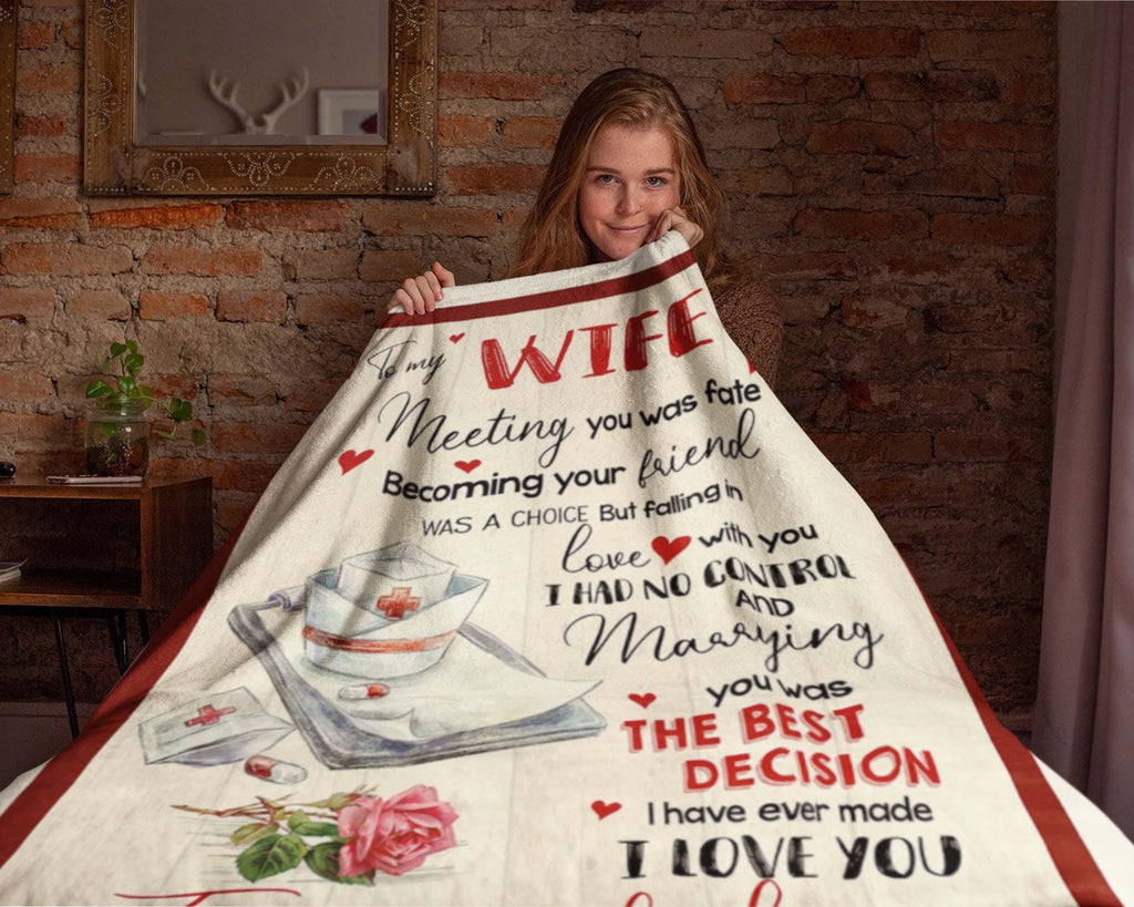 To My Wife Blanket, Nurse Wife Blanket, Love Letter Blanket, Wife Blanket From Husband, Anniversary Blanket, Nursing Blanket, Christmas Gift