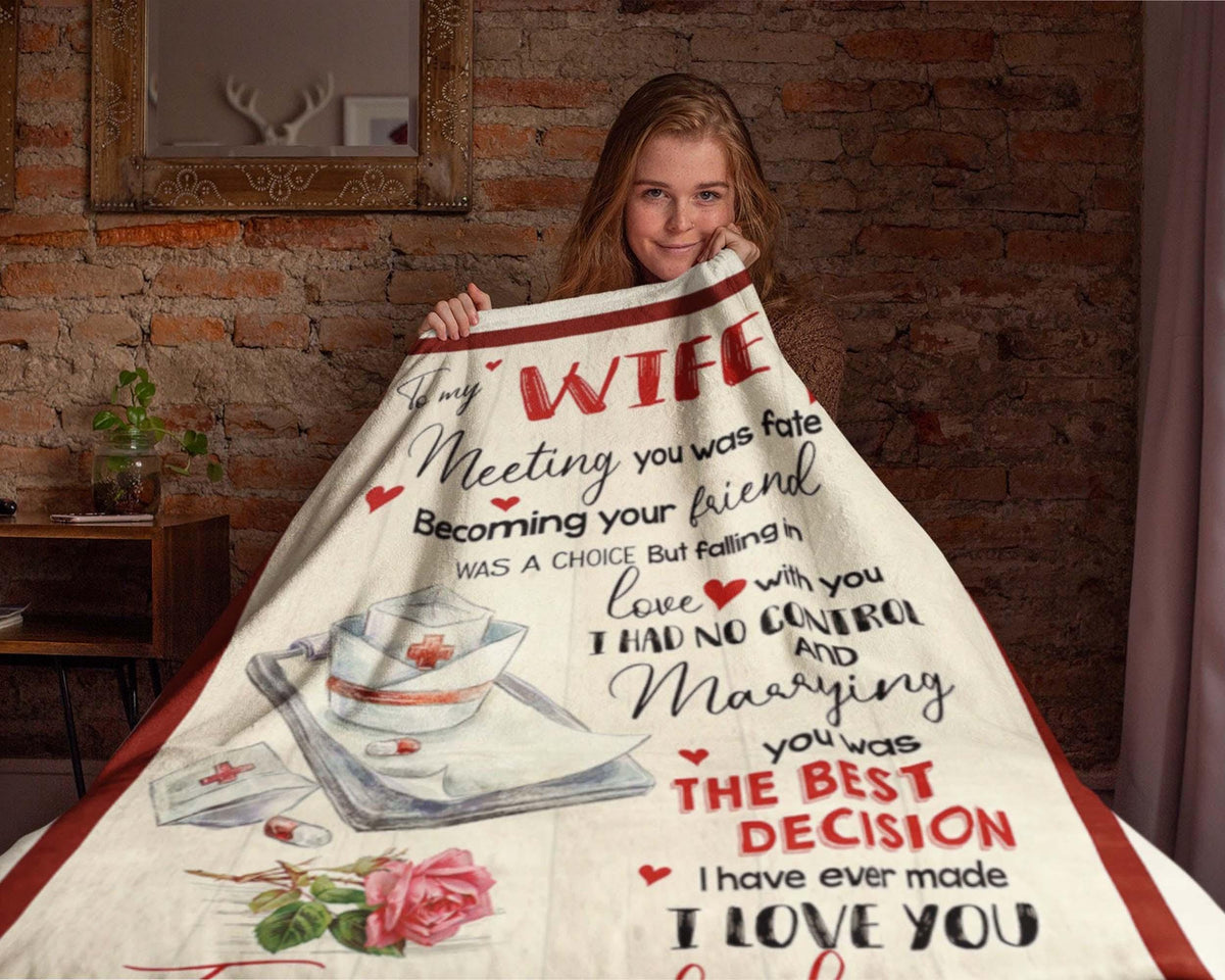 To My Wife Blanket, Nurse Wife Blanket, Love Letter Blanket, Wife Blanket From Husband, Anniversary Blanket, Nursing Blanket, Christmas Gift