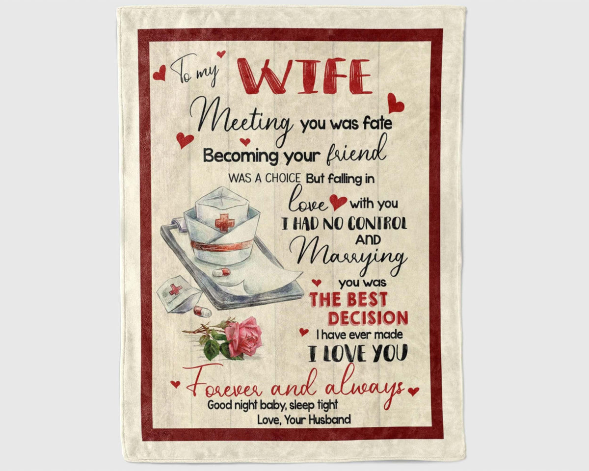 To My Wife Blanket, Nurse Wife Blanket, Love Letter Blanket, Wife Blanket From Husband, Anniversary Blanket, Nursing Blanket, Christmas Gift