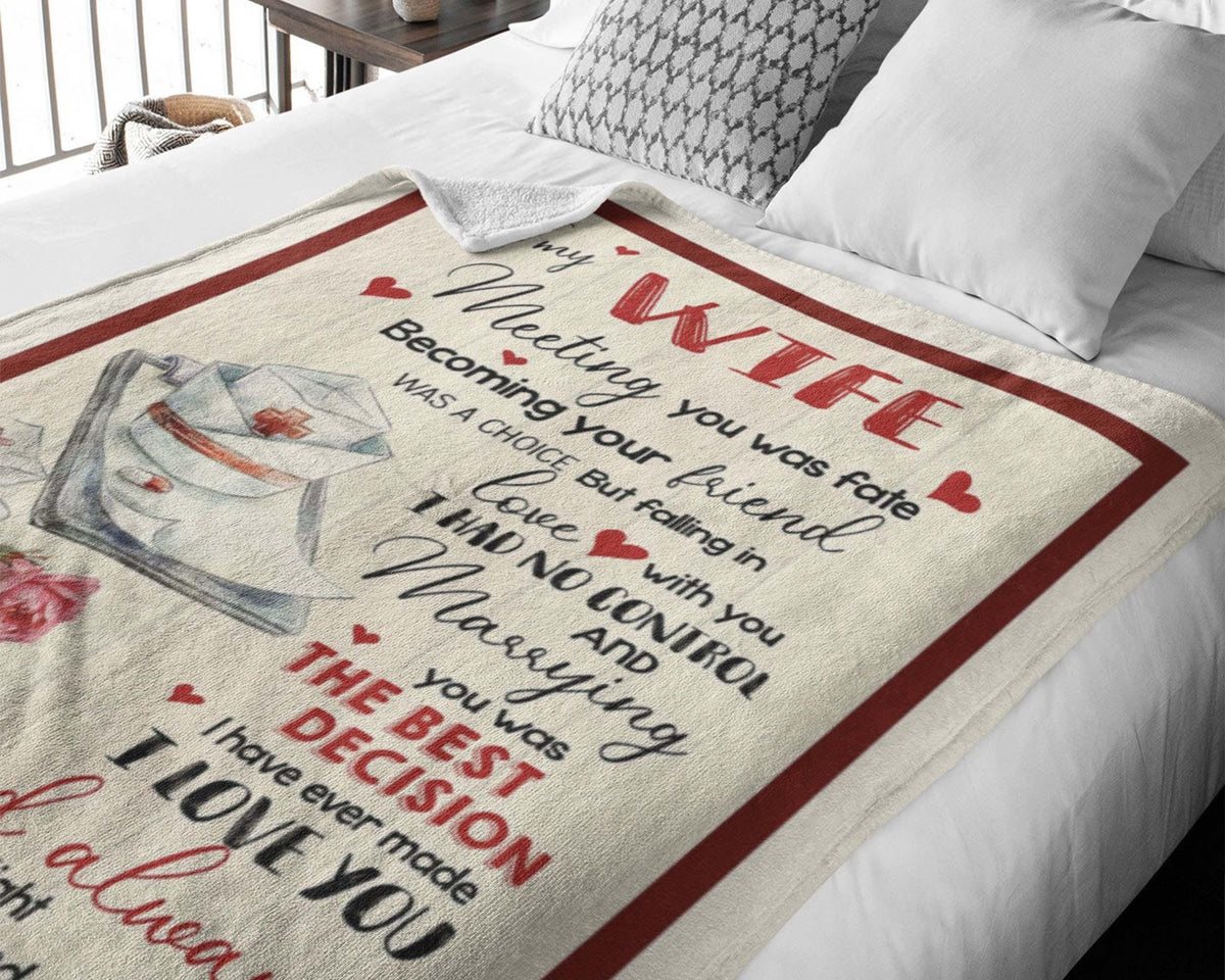 To My Wife Blanket, Nurse Wife Blanket, Love Letter Blanket, Wife Blanket From Husband, Anniversary Blanket, Nursing Blanket, Christmas Gift
