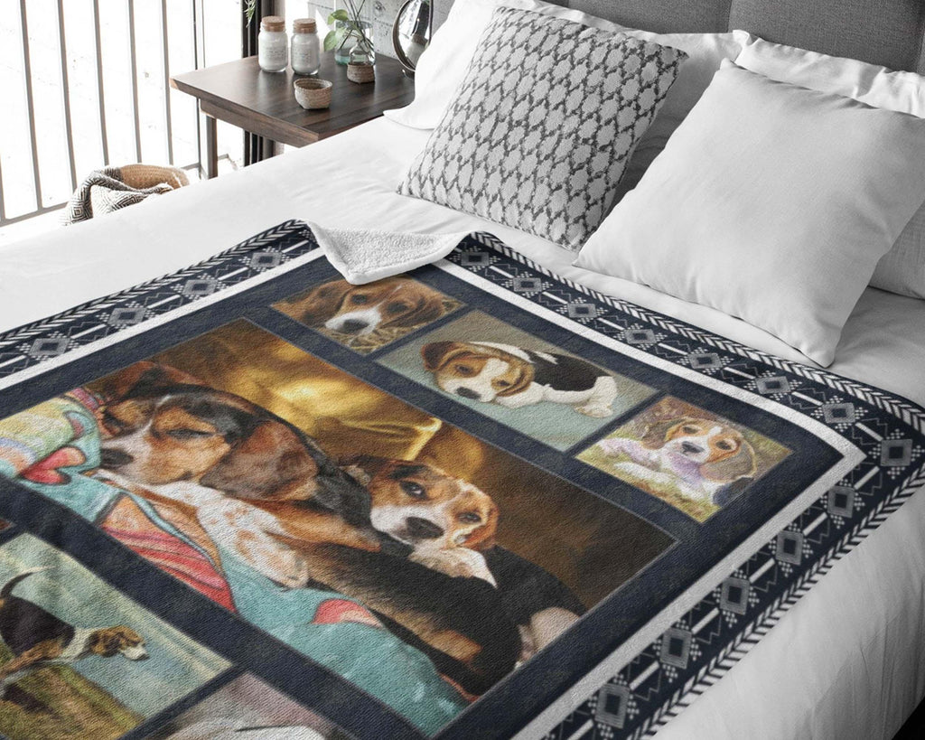 Cute Beagle Dog Blanket, Beagle Lover Blanket, Beagle Mom Blanket, Dog Mom Blanket, Dog Lover Blanket, Beagle Owner Blanket, Dog Love Gifts