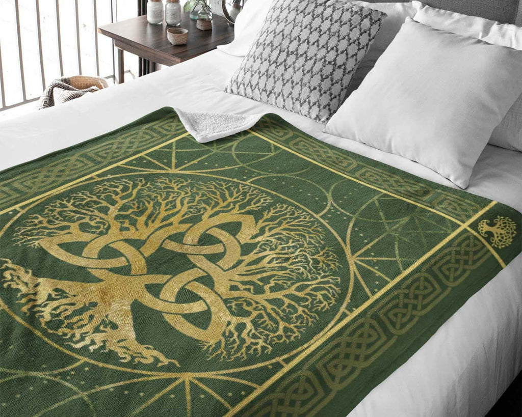 Celtic Tree Of Life Blanket, Viking Blanket, Celtic Knot Blanket, Irish Blanket, Shamrock Blanket, Scottish Blanket, Scandinavian Blanket