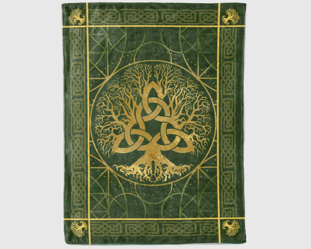 Celtic Tree Of Life Blanket, Viking Blanket, Celtic Knot Blanket, Irish Blanket, Shamrock Blanket, Scottish Blanket, Scandinavian Blanket